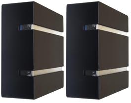 Kit 2 Luminárias Externas de Parede Slim 2 Focos Soquete G9