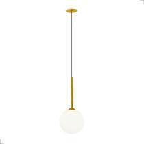 Kit 2 Luminárias Pendente Haste Globo Vidro Leitoso Bola Ø12 Jabuticaba 1xG9 Moderno Para Cabeceira de Cama Kit 2 Luminárias Pendente Haste Globo Vidro Leitoso Bola Ø12 Jabuticaba 1xG9 Moderno Para Cabeceira de Cama