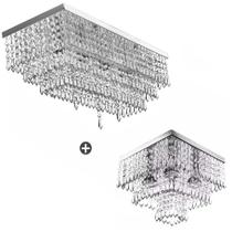 Kit 2 Luminárias Plafon Queops + Sweetcrillic Cristal Acril Kit 2 Luminárias Plafon Queops + Sweetcrillic Cristal Acril