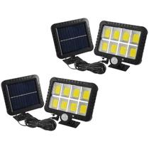 Kit 2 Luminárias Refletor Solar Parede 120 Cob Sensor Presença Sepa Preto branco-frio 3,7v Kit 2 Luminárias Refletor Solar Parede 120 Cob Sensor Presença Sepa Preto branco-frio 3,7v