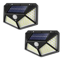 Kit 2 Luminarias Solar De Alta Potência 100 Leds Alto Brilho Cor da carcaça Preto Cor da luz Branca Kit 2 Luminarias Solar De Alta Potência 100 Leds Alto Brilho Cor da carcaça Preto Cor da luz Branca