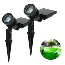 Kit 2 Luminárias Solar Decoração Jardim Espeto Forte Externo