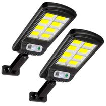 KIt 2 Luminárias Solar Refletor Poste Led 100w Potente Água - B-max