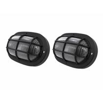 Kit 2 Luminárias Tartaruga Preta IP54 23W 25W Bivolt Kit 2 Luminárias Tartaruga Preta IP54 23W 25W Bivolt