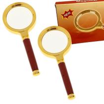 Kit 2 Lupas De Luxo Com Lente De Aumento Zoom 10x 60mm Para Leitura Magnifier MF60 Kit 2 Lupas De Luxo Com Lente De Aumento Zoom 10x 60mm Para Leitura Magnifier MF60