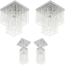 Kit 2 Lustre Clearcrillic Quad. + 2 Marrycrilic Cristal Acr