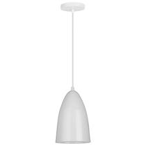 Kit 2 Lustre Luminaria Pendente Detroit Branco Aluminio Kin Light