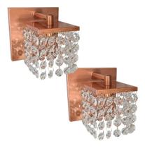 Kit 2 Lustre Parede Arandela Cobre Cristal Legitimos Kit 2 Lustre Parede Arandela Cobre Cristal Legitimos
