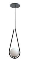 Kit 2 lustre pendente gota esfera vidro preto Kit 2 lustre pendente gota esfera vidro preto