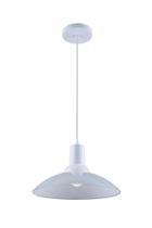 Kit 2 Lustre Pendente Sala de Jantar Chapéu em Vidro Ice Branco 30cm Bivolt