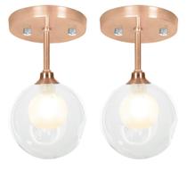 Kit 2 Lustre Plafon Harmony New Cobre 23x14 cm Kit 2 Lustre Plafon Harmony New Cobre 23x14 cm