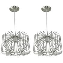 Kit 2 Lustres Pendente Esfera Kuhi Prisma Cromad Sala Quarto Kit 2 Lustres Pendente Esfera Kuhi Prisma Cromad Sala Quarto