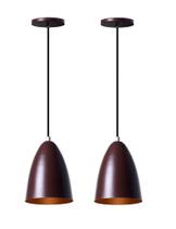 Kit 2 Lustres Pendentes Bala P C/ Cobre Alumínio Decorações