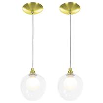 kit 2 Lustres Pendentes Harmony Bolinha Dourado kit 2 Lustres Pendentes Harmony Bolinha Dourado
