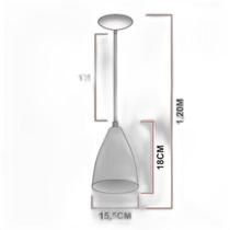 Kit 2 Lustres Pendentes Modelo Vegas Luxo Cinza Com Branco