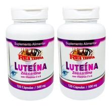 Kit 2 Luteína E Zeaxantina 500mg 120cápsulas - Rei Terra Kit 2 Luteína E Zeaxantina 500mg 120cápsulas - Rei Terra