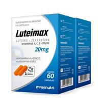 Kit 2 Luteína Zeaxantina com Vitaminas A C E e Zinco Luiteimax 60 cápsulas Maxinutri Kit 2 Luteína Zeaxantina com Vitaminas A C E e Zinco Luiteimax 60 cápsulas Maxinutri