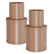 Kit 2 Luva De Expansão Soldável 25mm 3/4" Marrom Estrela