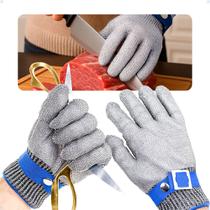 Kit 2 Luva De Segurança Anticorte Aço Anti Corte Resistente