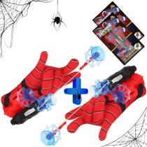 Kit 2 Luva Homem Aranha Lança Teia Spider Brinquedo Infantil - dltr