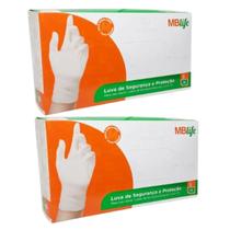Kit 2 Luva Látex Com Pó Uso Geral Grande 100Un MBlife -Medix