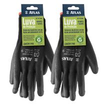 Kit 2 Luva Proteção Antiderrapante em PU Tamanho G AT1304