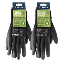 Kit 2 Luva Proteção Antiderrapante Em Pu Tamanho G At1304