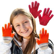 Kit 2 Luvas Infantil 3 a 6 anos: 1 Par Comum + 1 Par Sem os Dedos Polegar e Indicador = 2 Pares Diferentes