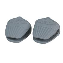 Kit 2 Luvas Térmicas Pegador Em Silicone Cinza