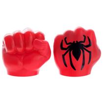 Kit 2 Luvas Vermelhas do Teia Aranha Super Heróis Brinquedo para Meninos