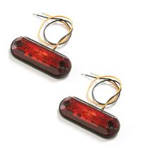 Kit 2 Luz de Posição - Carretinha- Led Oval - Reboque - Rubi