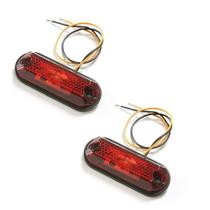 Kit 2 Luz de Posição - Carretinha- Led Oval - Reboque - Rubi - Outliers