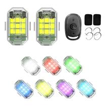 Kit 2 Luz Estroboscópica Led Luz Anticolisão Ajustável Sem Fio