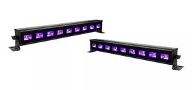 Kit 2 Luz Negra Ribalta Led Ultravioleta Uv 9 Leds