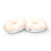 Kit 2 Luzinha Momo Lifestyle Luminária LED com sensor de presença e fotocélula, recarregável USB