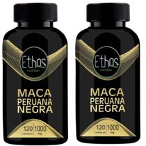 Kit 2 Ma ca Perua na Negra Pura Premium 500mg 120 Cáps