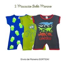 Kit 2 Macacão Bebê Masculino Estampados Kit 2 Macacão Bebê Masculino Estampados