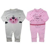 Kit 2 Macacão Bebê Suedine Taylor Estampado Menino e Menina Kit 2 Macacão Bebê Suedine Taylor Estampado Menino e Menina