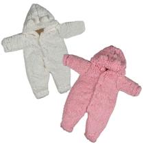 Kit 2 Macacão Pelúcia Bebe Inverno De Pelo Carneiro Menino Menina