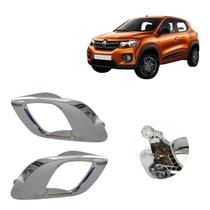 Kit 2 Maçaneta Interna Gatilho Puxador Cromada Kwid 17 A 22 Kit 2 Maçaneta Interna Gatilho Puxador Cromada Kwid 17 A 22