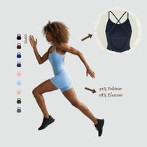 KIT 2 macaquinhos alcinha Cores Sortidas suplex elasticidade para treino funcional 9 cores