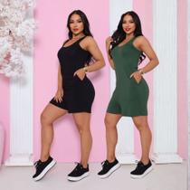 KIT 2 Macaquinhos Regata Feminino Liso Cores Lindas Verão Primavera Confortável Passeio Dia a Dia KIT 2 Macaquinhos Regata Feminino Liso Cores Lindas Verão Primavera Confortável Passeio Dia a Dia