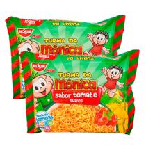 Kit 2 Macarrão Instantâneo Nissin Turma da Mônica Sabor Tomate Suave 85g
