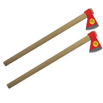 Kit 2 Machado Lenhador 2,5Lb Cabo Madeira Qualidade
