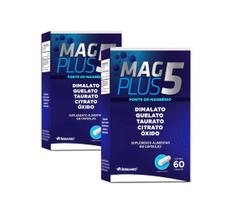 Kit 2 Mag Plus 5 Fonte De Magnésio 60 Cápsulas - Herbamed