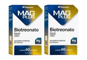 Kit 2 Mag Plus Biotreonato 60 Cáps - Herbamed Kit 2 Mag Plus Biotreonato 60 Cáps - Herbamed