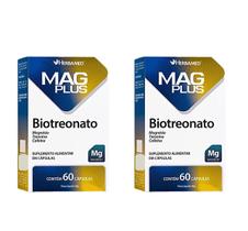 Kit 2 Mag Plus Biotreonato 60 Cápsulas - Herbamed