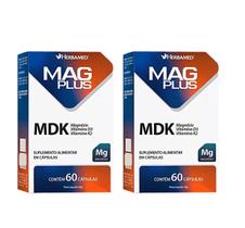 Kit 2 Mag Plus Mdk Magnésio Vit D3 E Vit K2 60 Caps Herbamed
