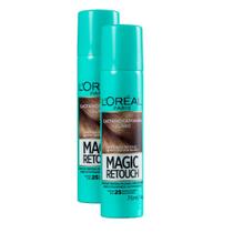 Kit 2 Magic Retouch L'oréal Castanho Claro Spray Instantâneo para Retoque de Raiz 75ml