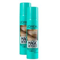 Kit 2 Magic Retouch L'oréal Louro Escuro Spray Instantâneo para Retoque de Raiz 75ml Kit 2 Magic Retouch L'oréal Louro Escuro Spray Instantâneo para Retoque de Raiz 75ml